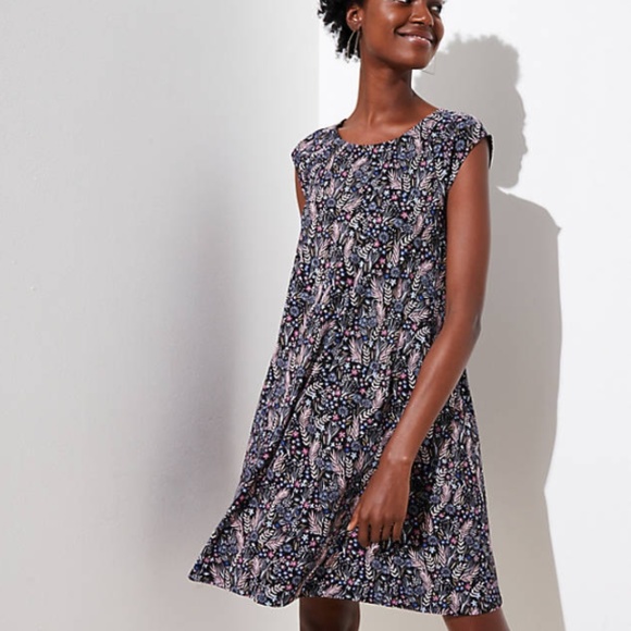 LOFT Dresses & Skirts - NWT LOFT Meadow Cap Sleeve Swing Dress